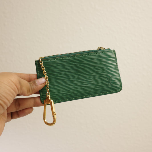 LOUIS VUITTON Epi Leather Green Key Cles