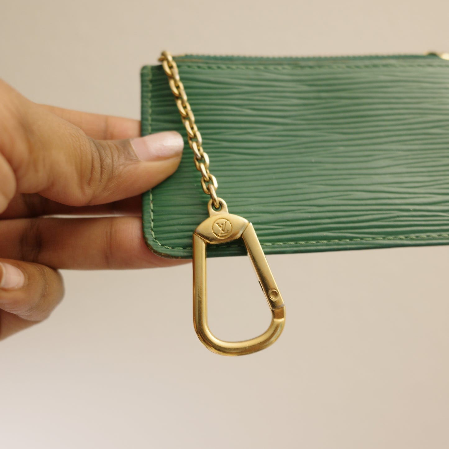 LOUIS VUITTON Epi Leather Green Key Cles