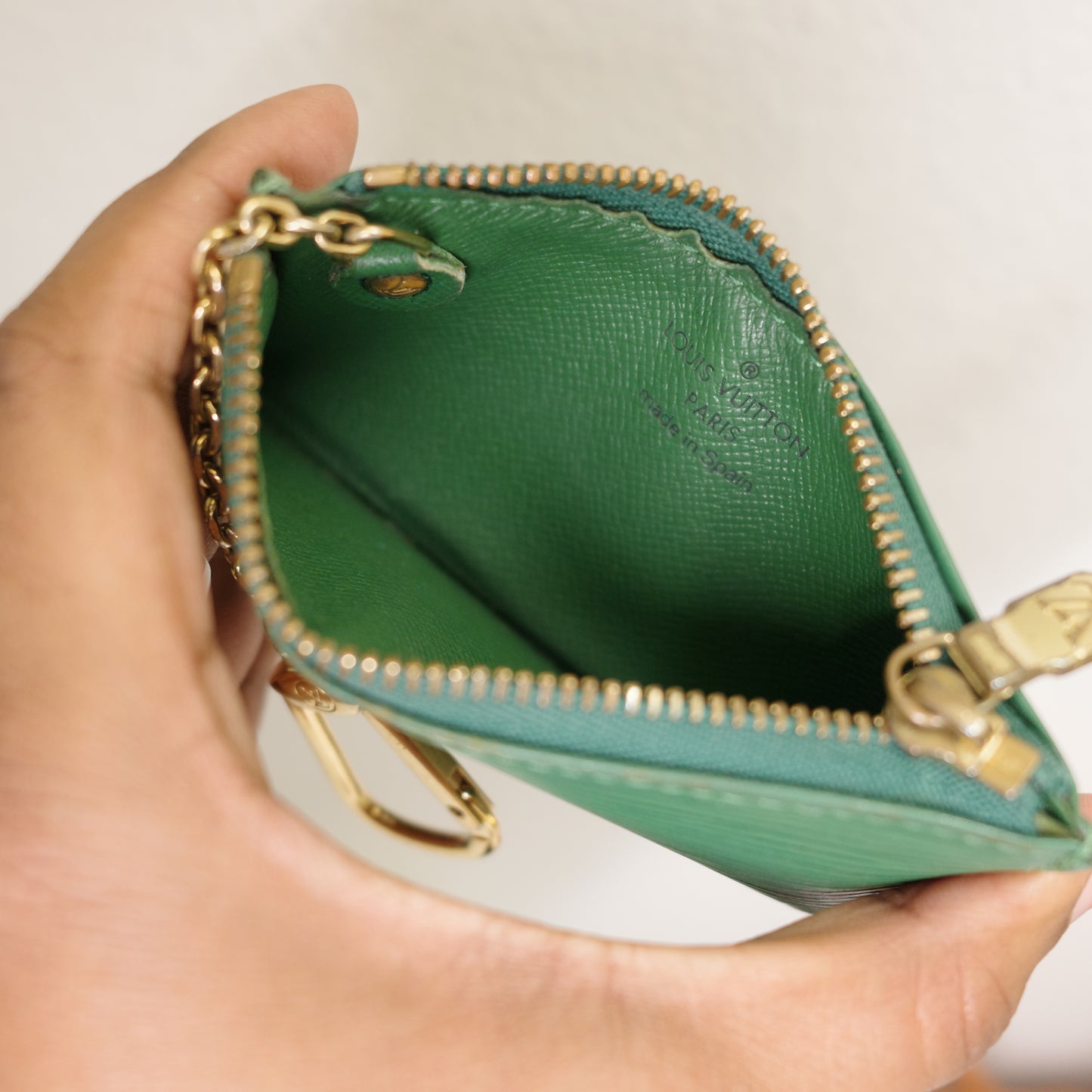 LOUIS VUITTON Epi Leather Green Key Cles