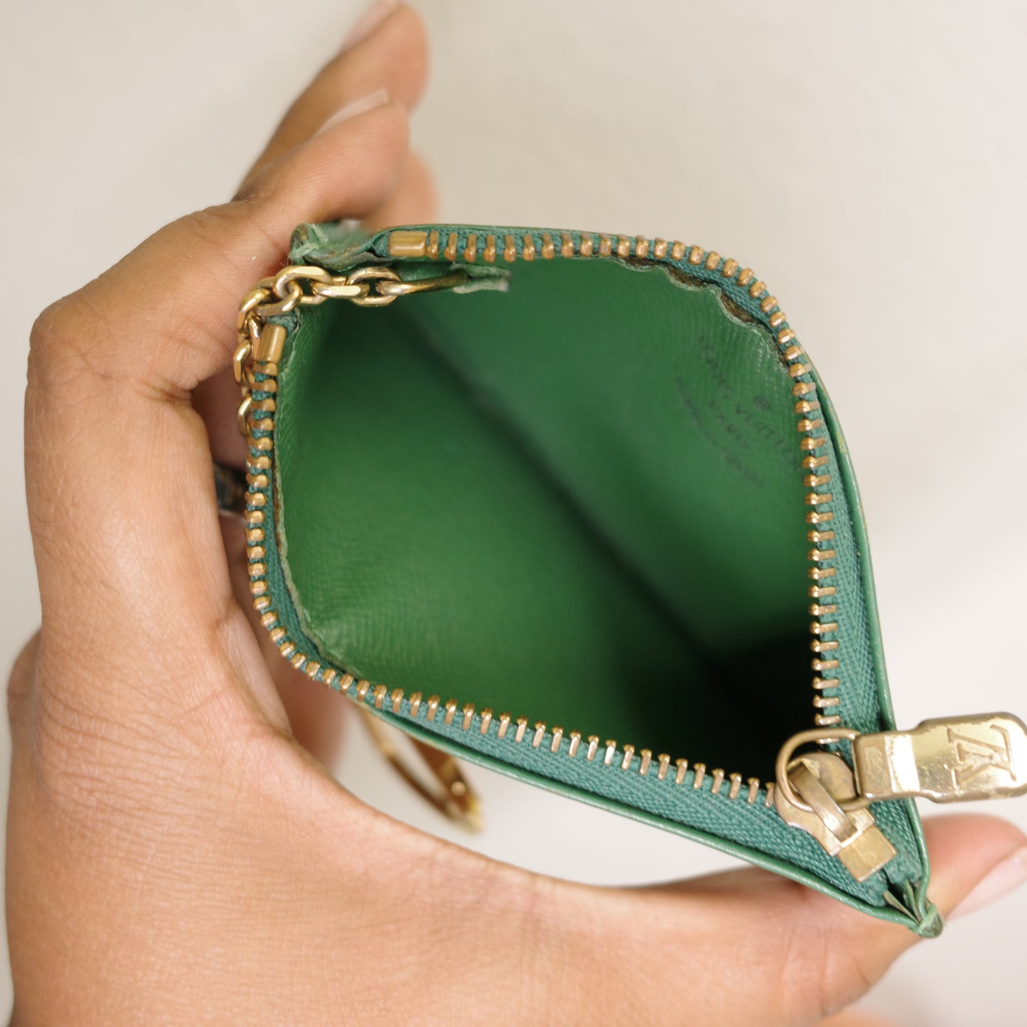 LOUIS VUITTON Epi Leather Green Key Cles