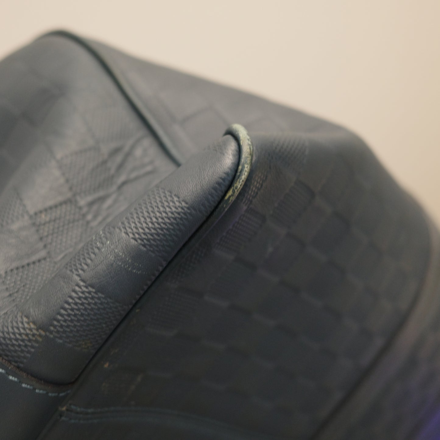 LOUIS VUITTON Blue Damier Infini Keepall 45 Bandoulière