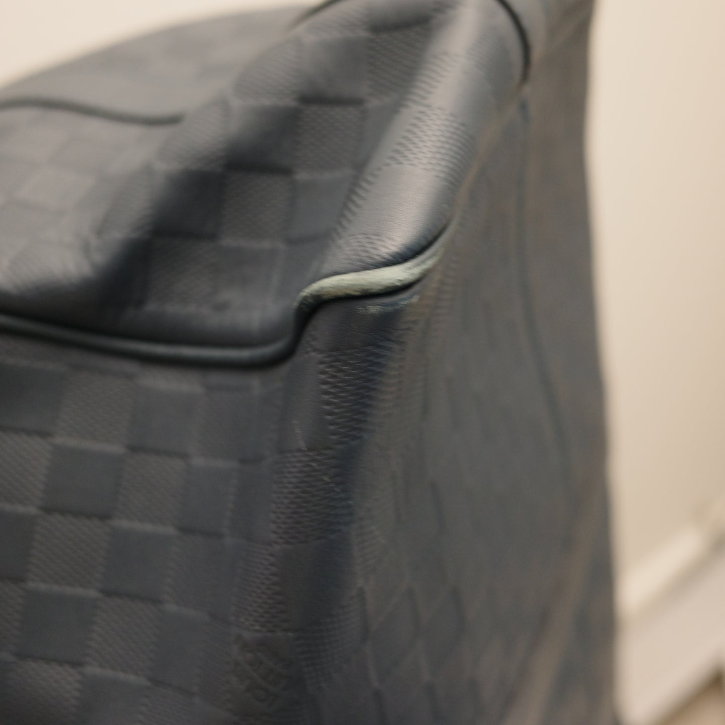 LOUIS VUITTON Blue Damier Infini Keepall 45 Bandoulière