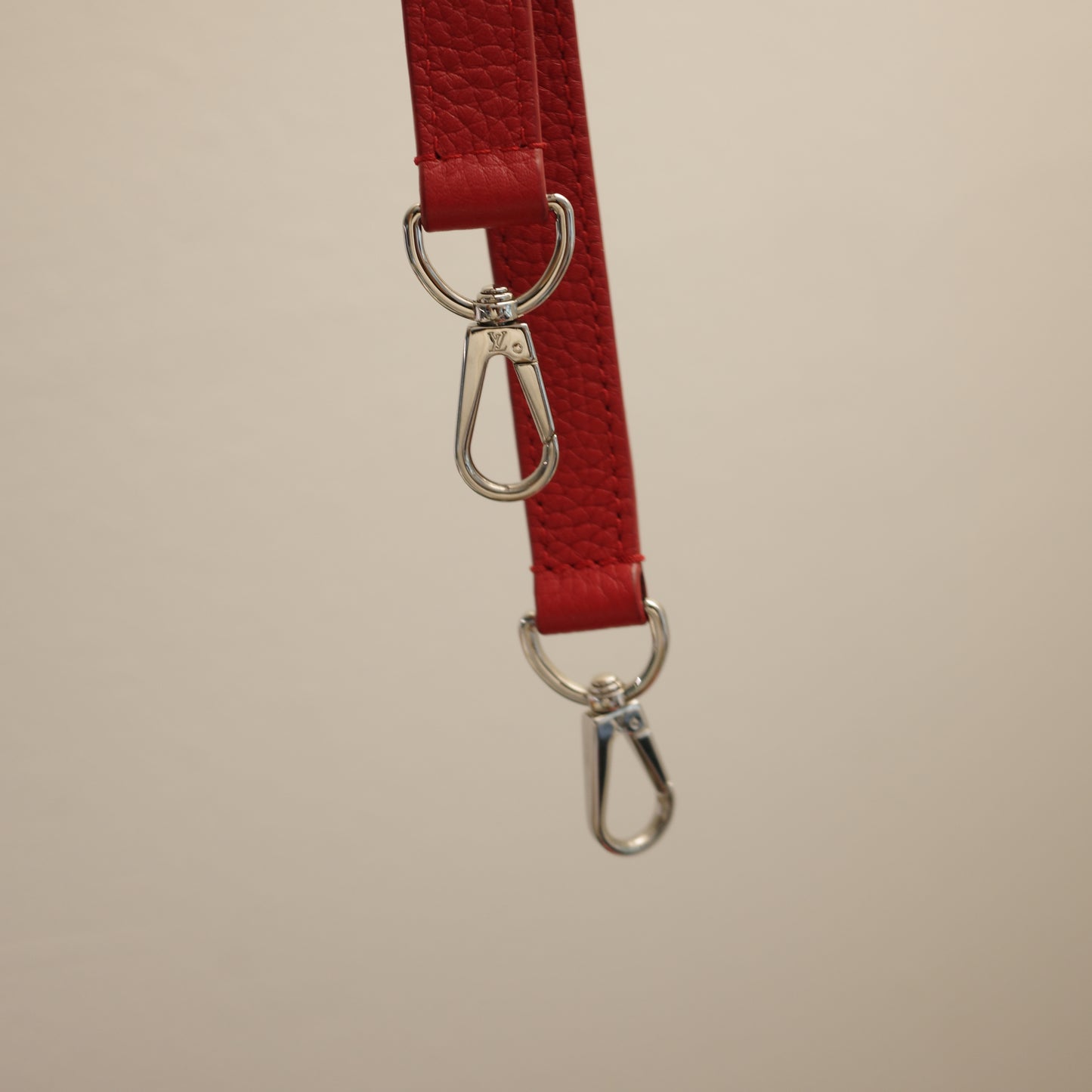 LOUIS VUITTON Red Taurillon Capucines BB