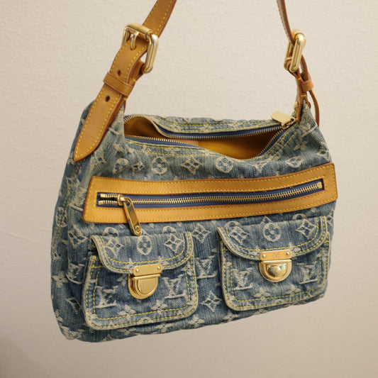 LOUIS VUITTON Vintage Blue Denim Baggy PM