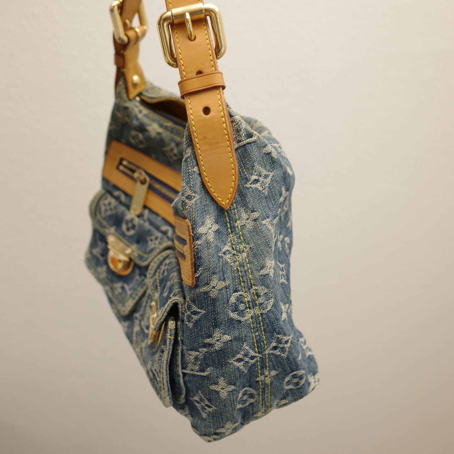 LOUIS VUITTON Vintage Blue Denim Baggy PM