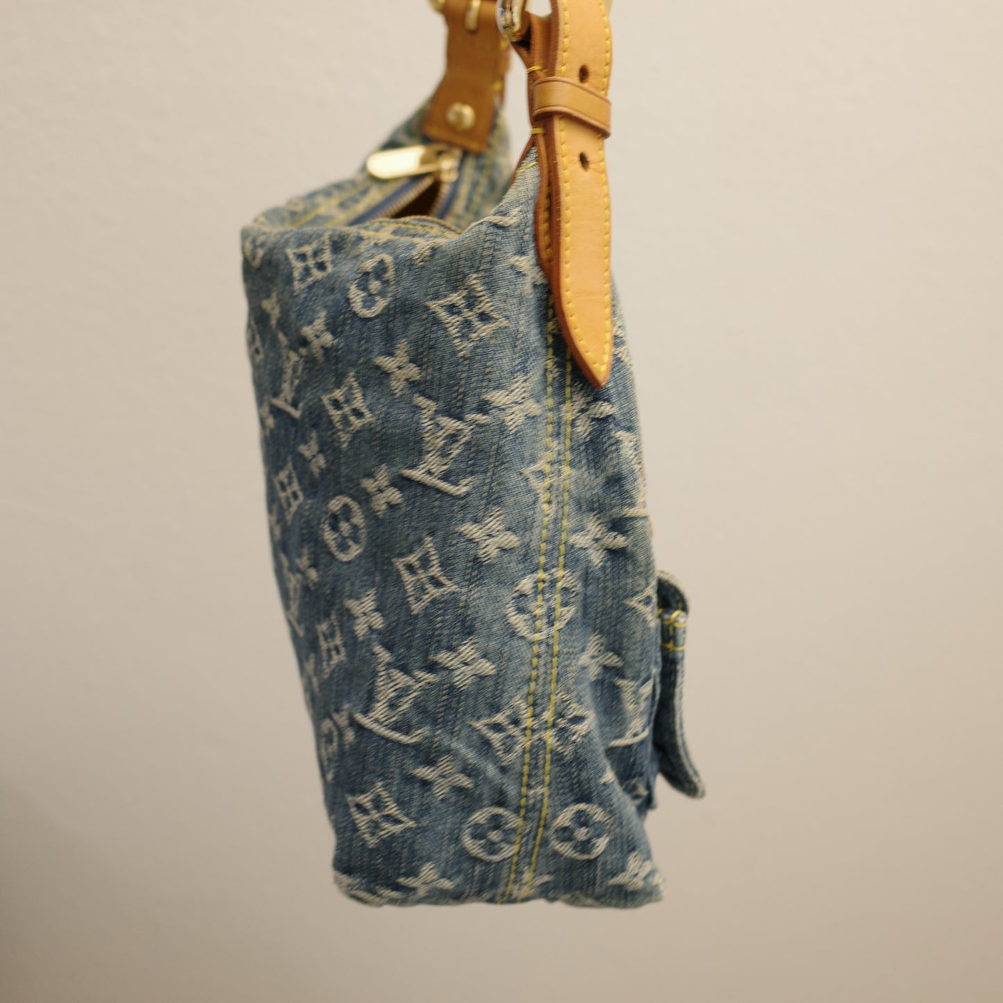 LOUIS VUITTON Vintage Blue Denim Baggy PM