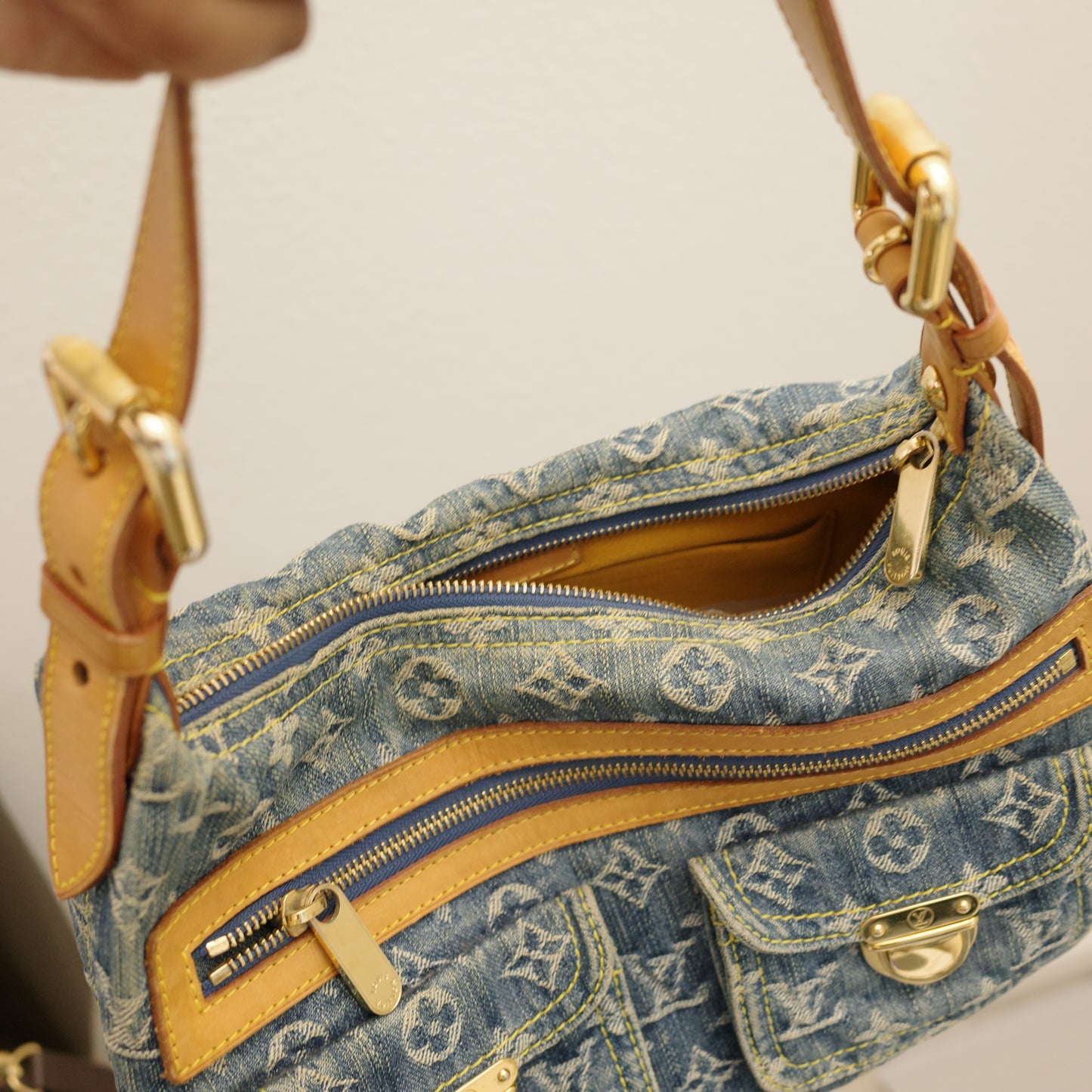 LOUIS VUITTON Vintage Blue Denim Baggy PM