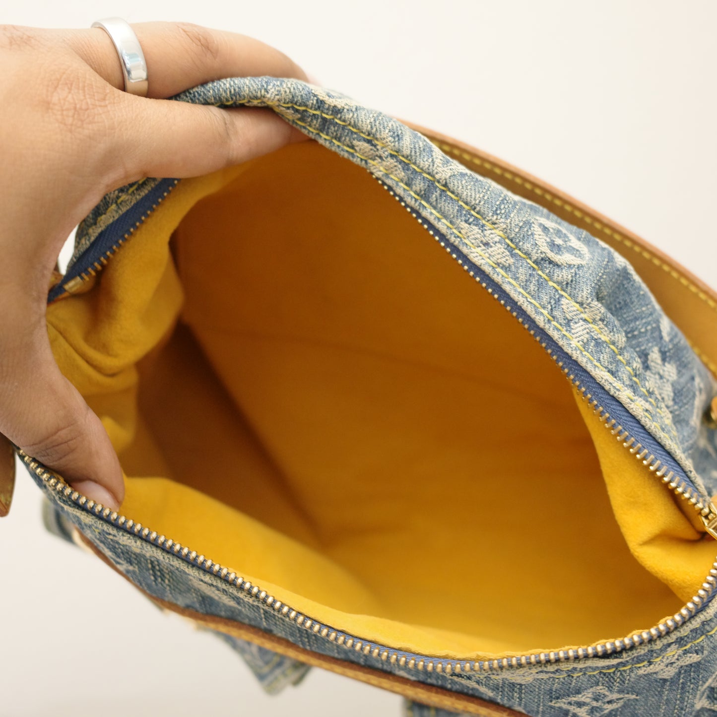LOUIS VUITTON Vintage Blue Denim Baggy PM
