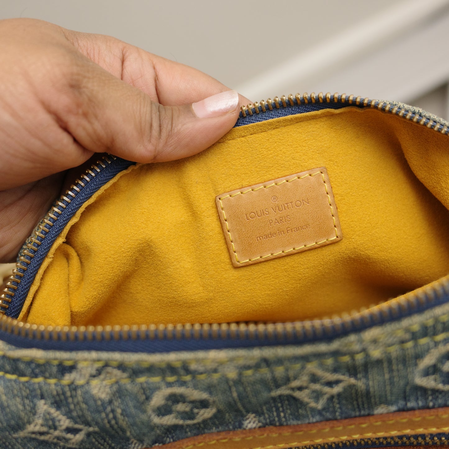 LOUIS VUITTON Vintage Blue Denim Baggy PM
