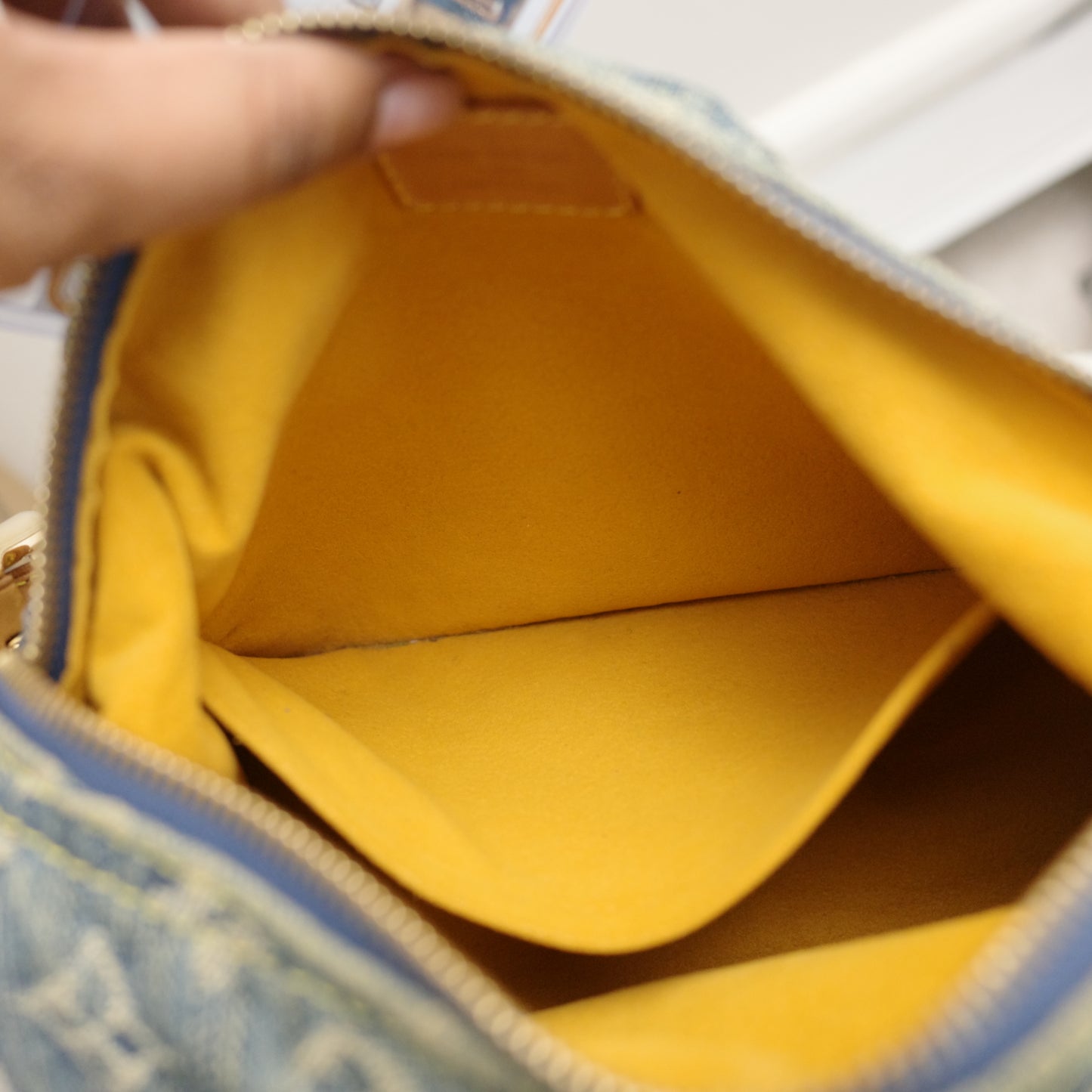 LOUIS VUITTON Vintage Blue Denim Baggy PM