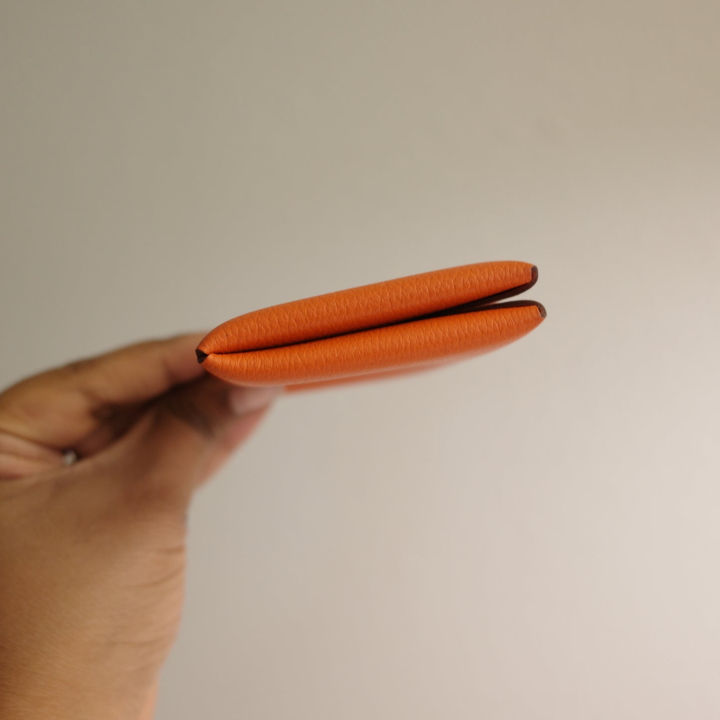 Hermes Calvi Card Case Orange