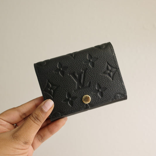 Louis Vuitton Black Empreinte Leather Business Card Holder