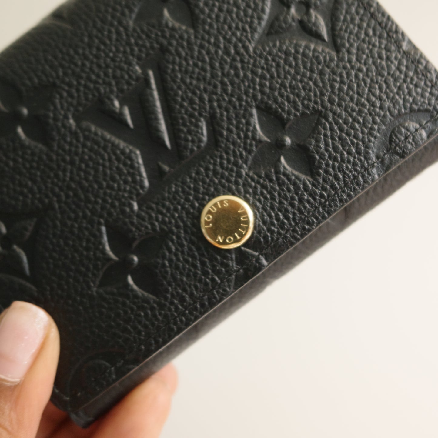 Louis Vuitton Black Empreinte Leather Business Card Holder