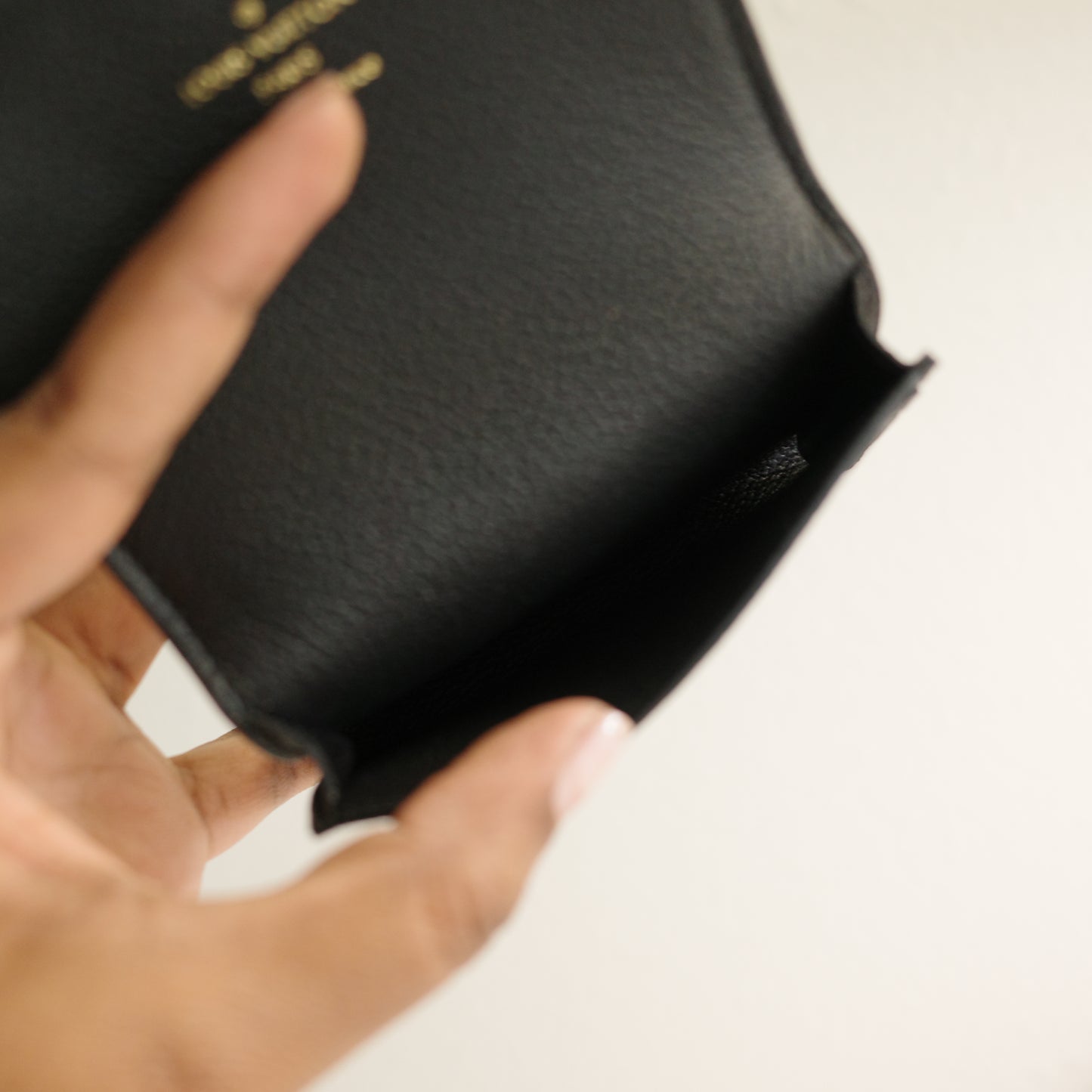 Louis Vuitton Black Empreinte Leather Business Card Holder