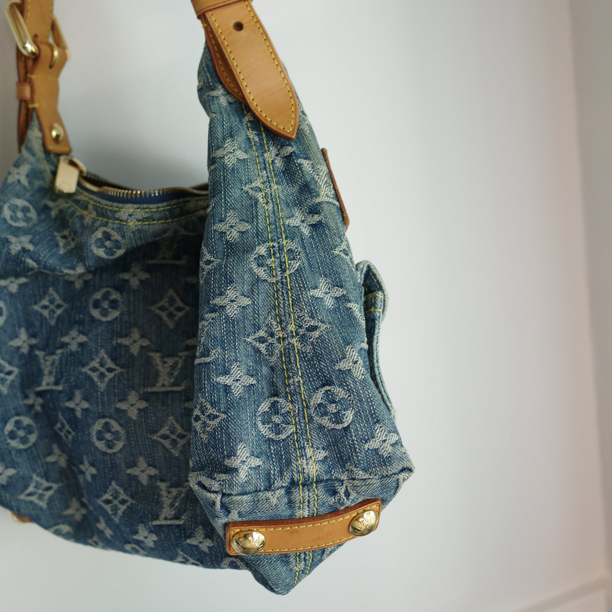 LOUIS VUITTON Vintage Blue Denim Baggy PM