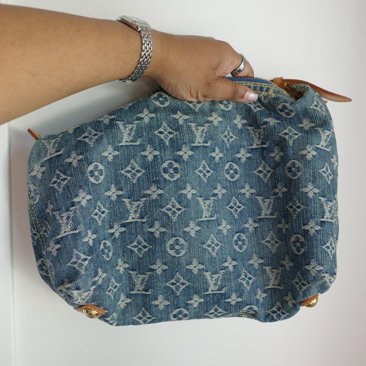 LOUIS VUITTON Vintage Blue Denim Baggy PM