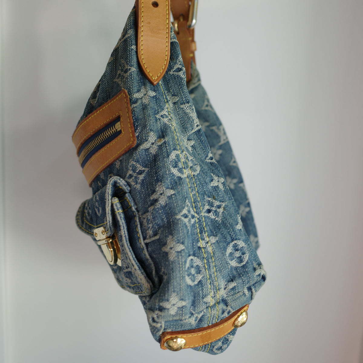 LOUIS VUITTON Vintage Blue Denim Baggy PM