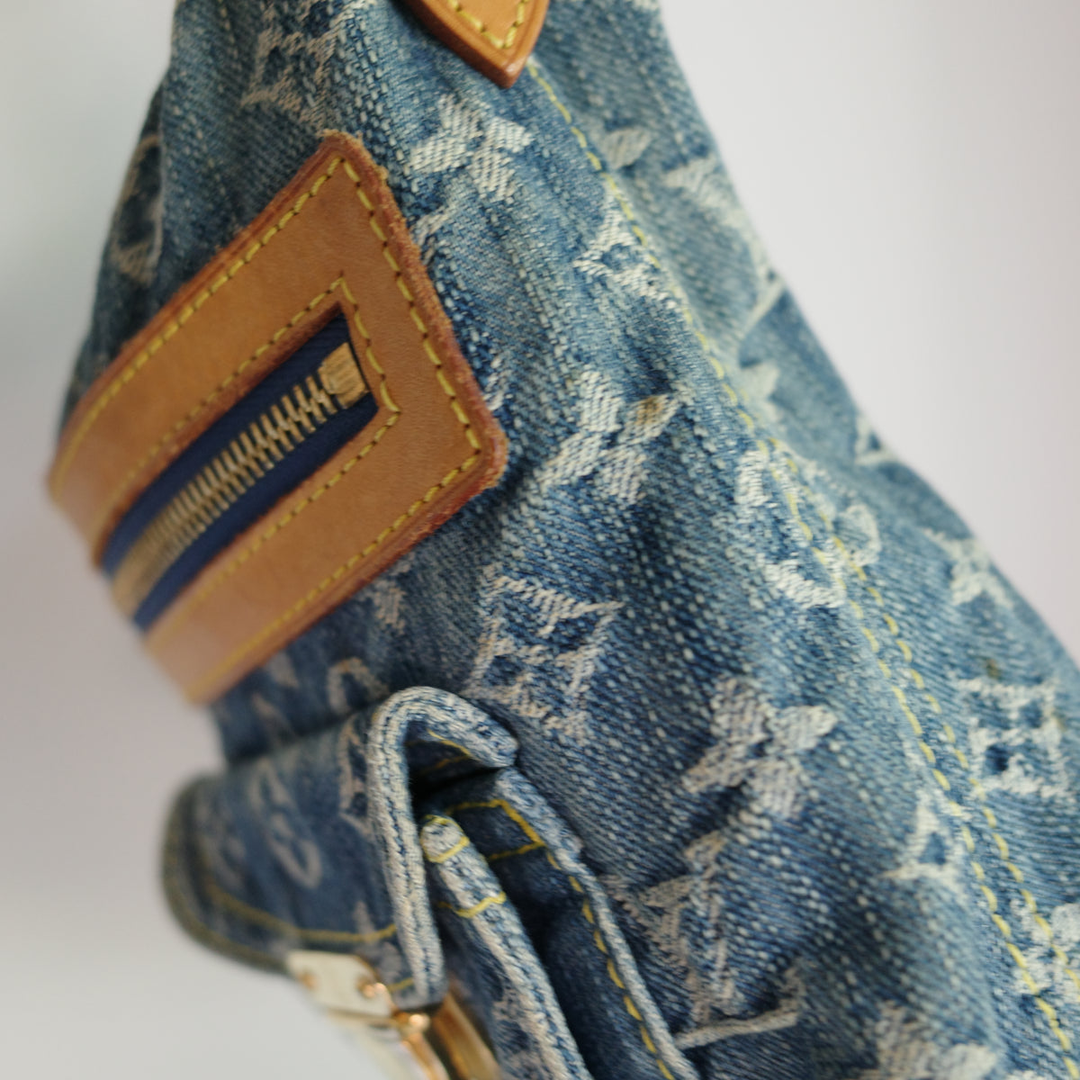 LOUIS VUITTON Vintage Blue Denim Baggy PM