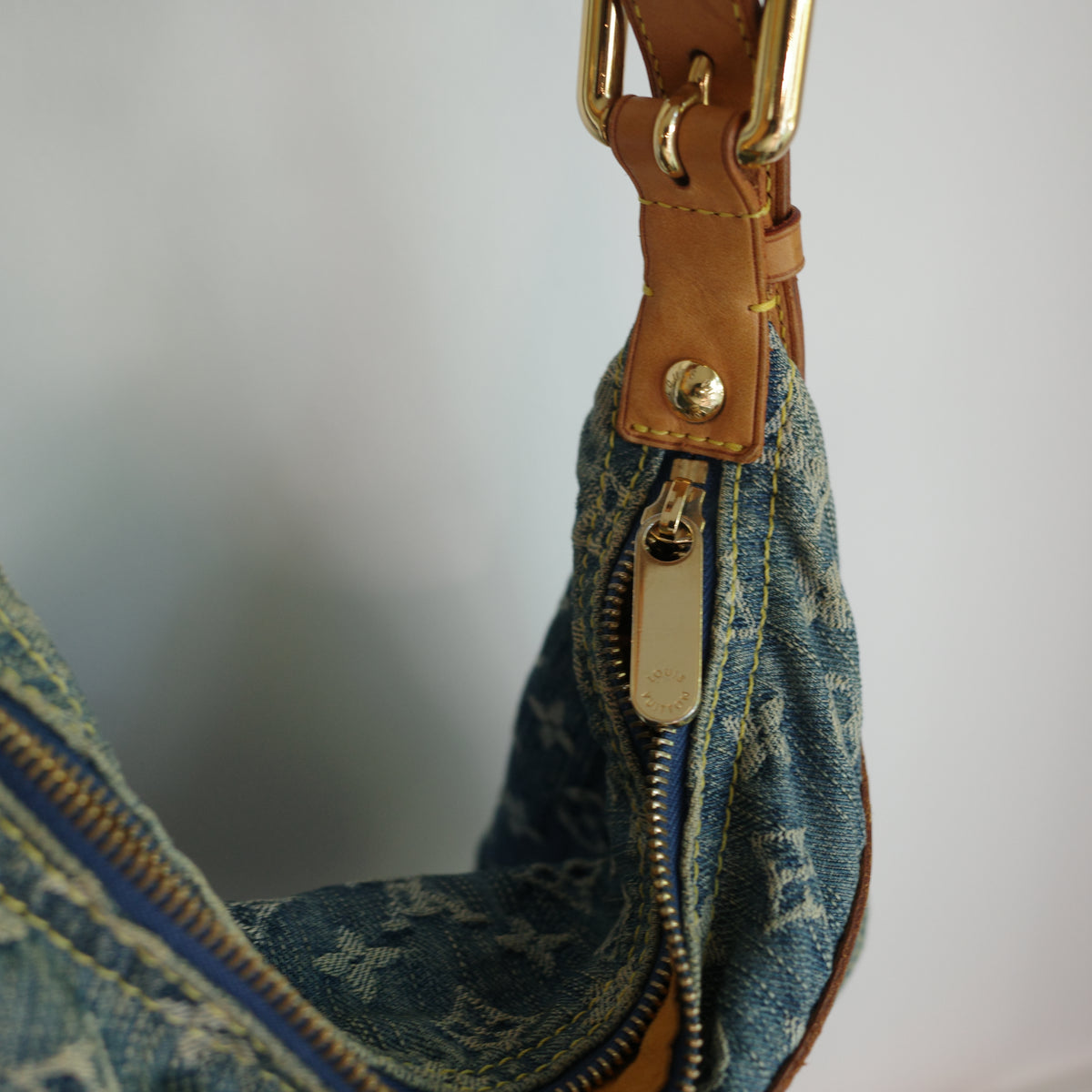 LOUIS VUITTON Vintage Blue Denim Baggy PM