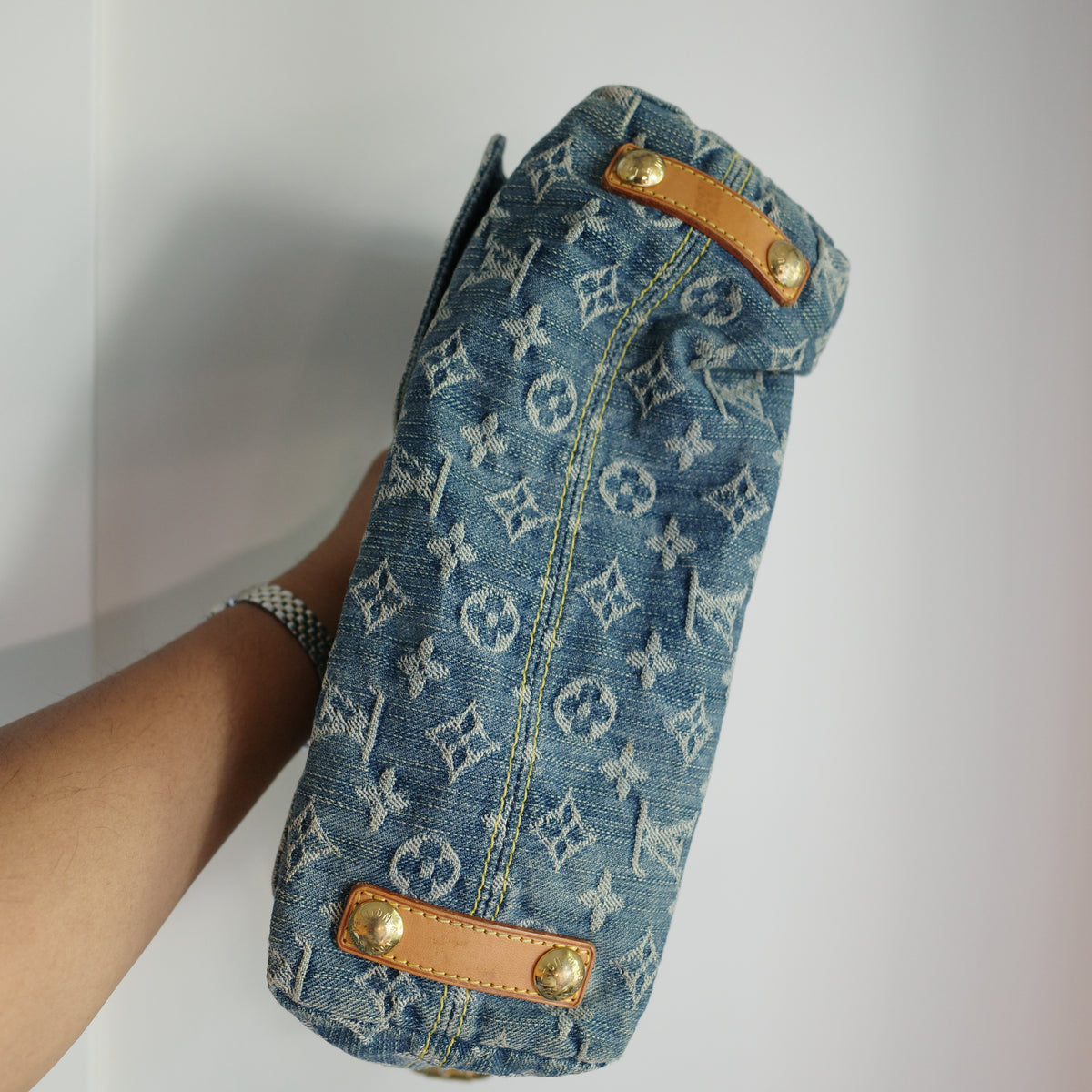 LOUIS VUITTON Vintage Blue Denim Baggy PM