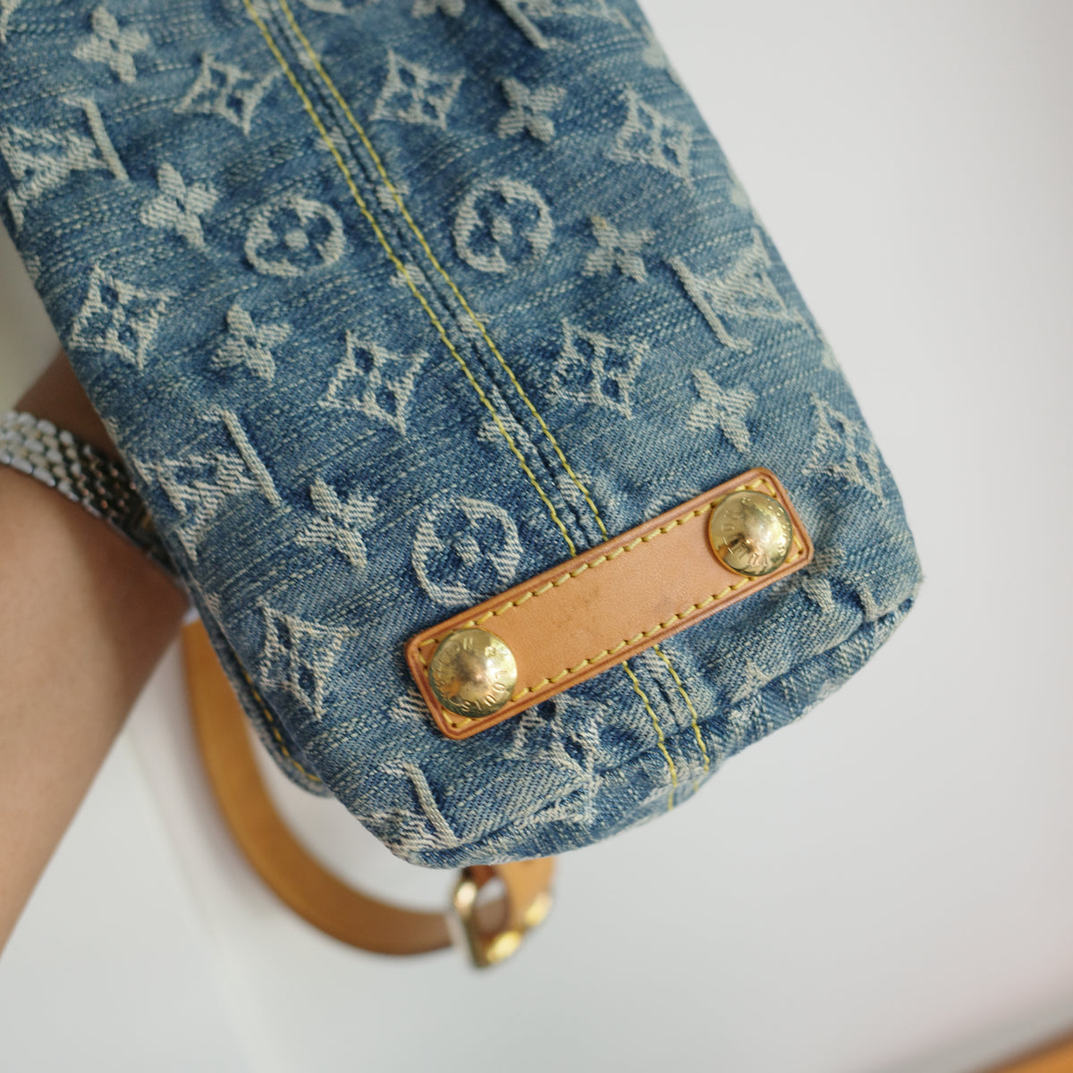 LOUIS VUITTON Vintage Blue Denim Baggy PM