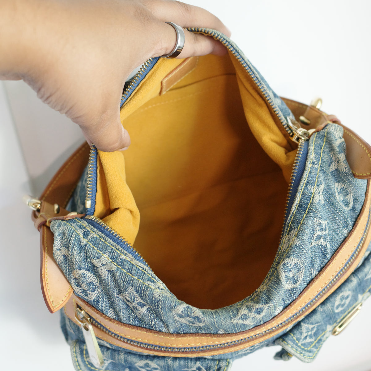 LOUIS VUITTON Vintage Blue Denim Baggy PM