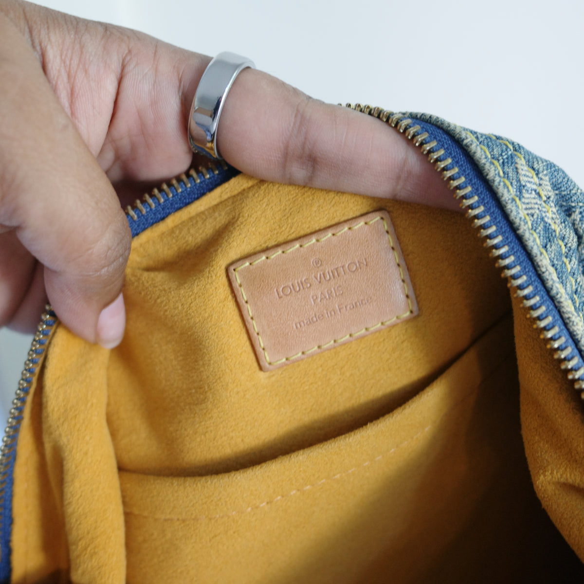 LOUIS VUITTON Vintage Blue Denim Baggy PM