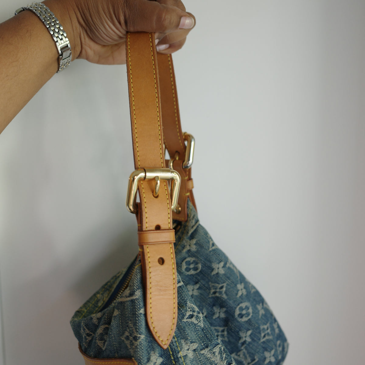 LOUIS VUITTON Vintage Blue Denim Baggy PM