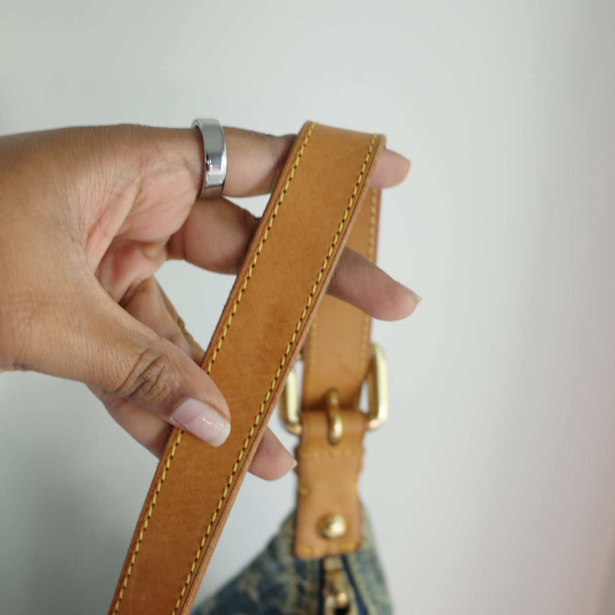 LOUIS VUITTON Vintage Blue Denim Baggy PM