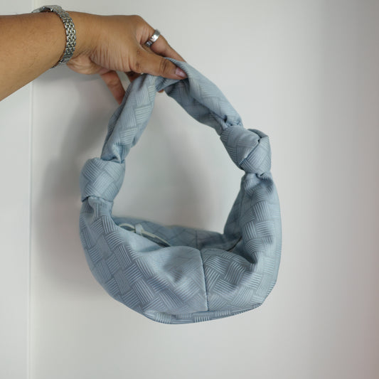 BOTTEGA VENETA Double Knot Blue Bubble Mini Jodie Bag