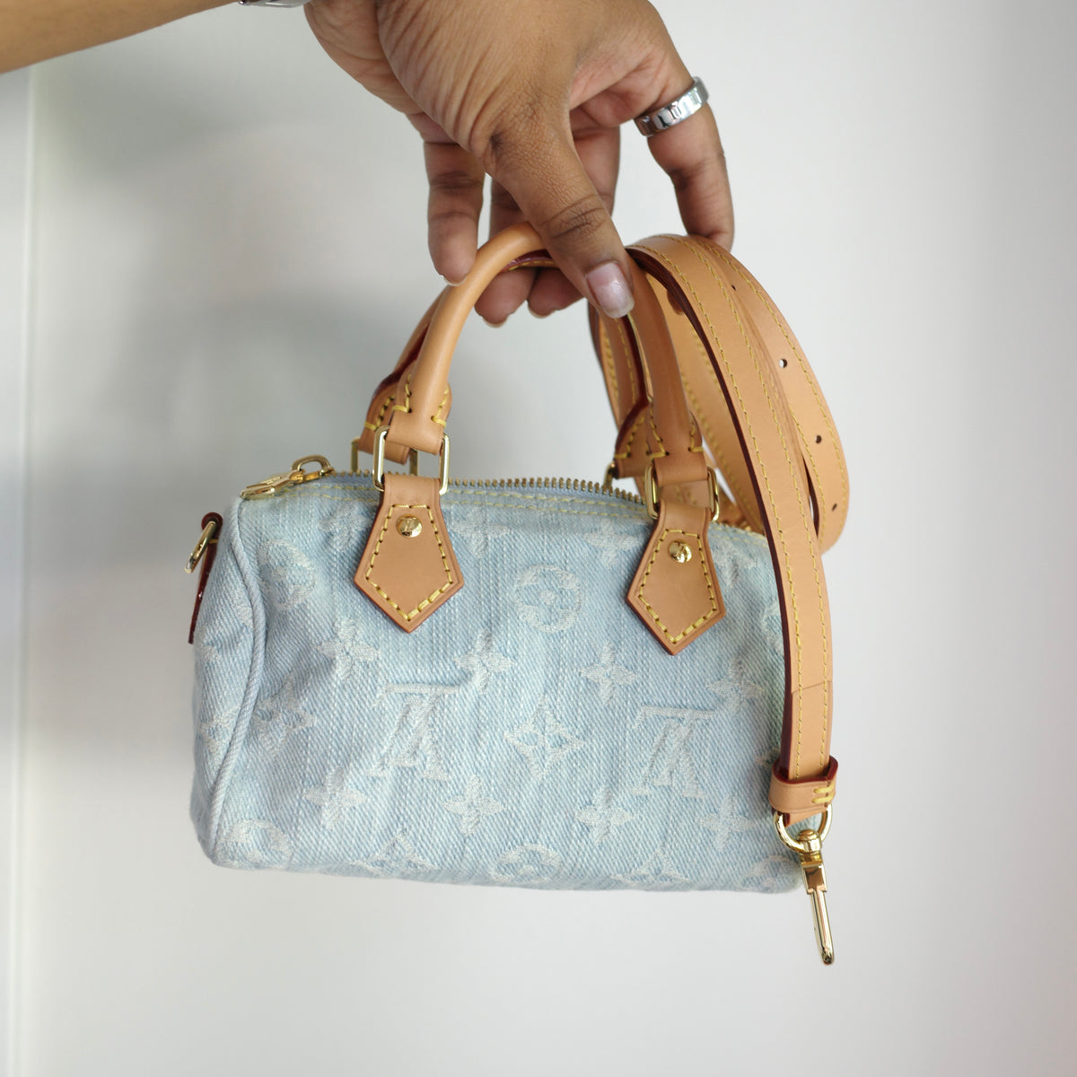 Louis Vuitton Sky Denim Nano Speedy