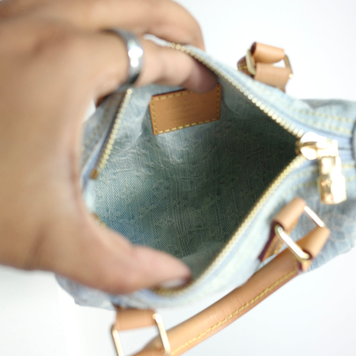 Louis Vuitton Sky Denim Nano Speedy