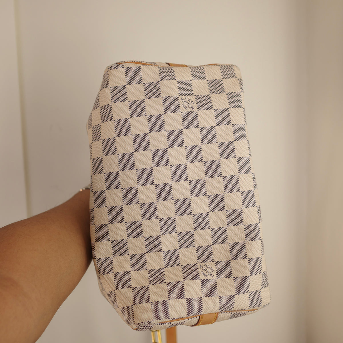 LOUIS VUITTON Damier Azur Speedy 25 Bandoliere
