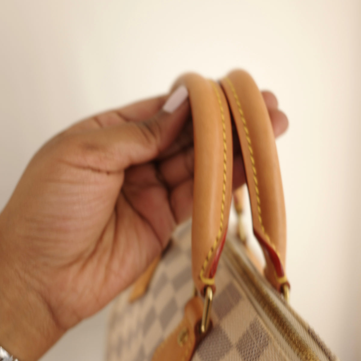 LOUIS VUITTON Damier Azur Speedy 25 Bandoliere
