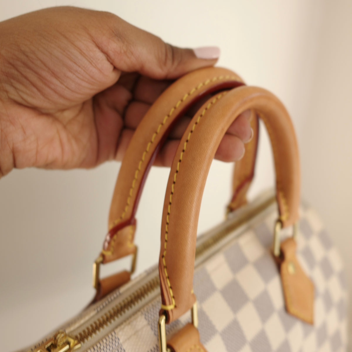 LOUIS VUITTON Damier Azur Speedy 25 Bandoliere