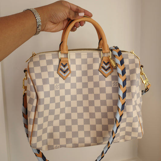 LOUIS VUITTON Damier Azur Speedy 30 Bandoliere LIMITED EDITION
