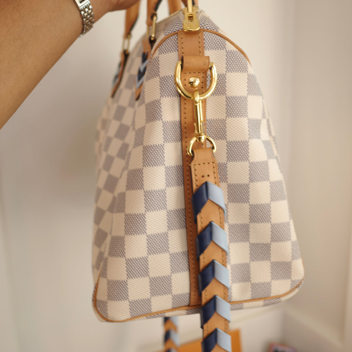 LOUIS VUITTON Damier Azur Speedy 30 Bandoliere LIMITED EDITION
