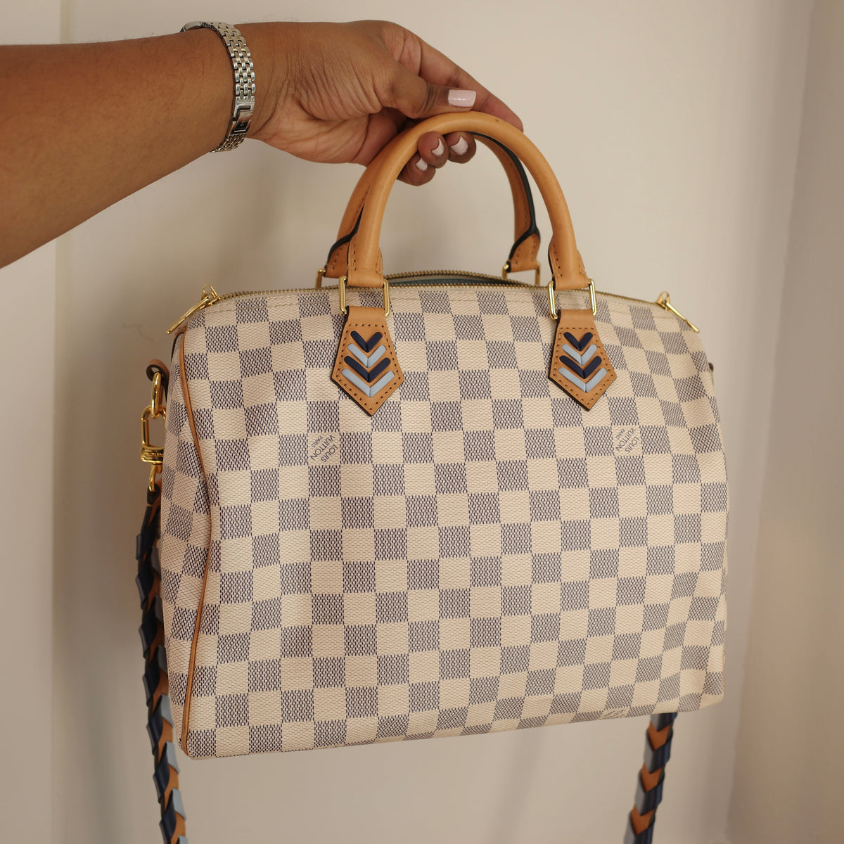 LOUIS VUITTON Damier Azur Speedy 30 Bandoliere LIMITED EDITION