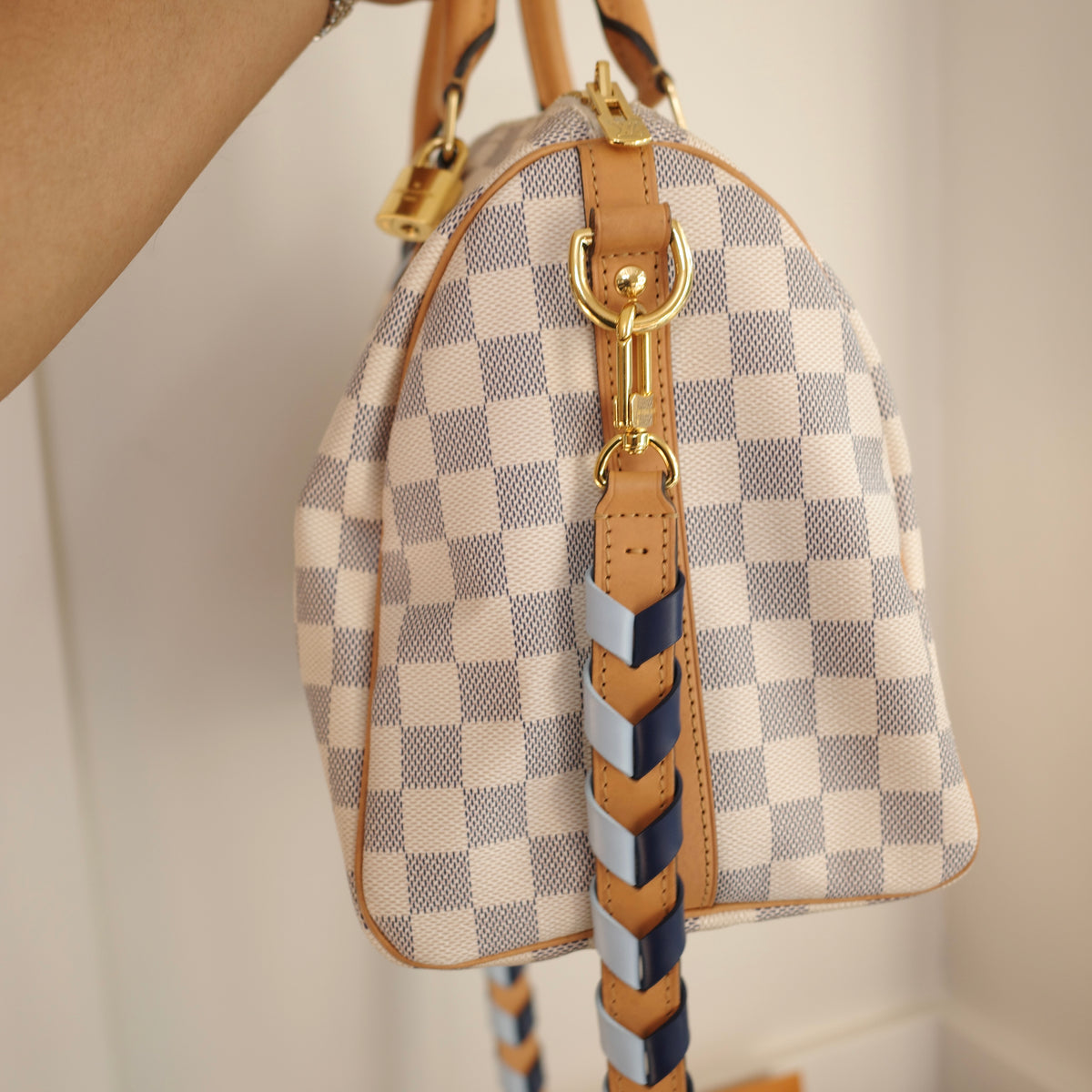 LOUIS VUITTON Damier Azur Speedy 30 Bandoliere LIMITED EDITION
