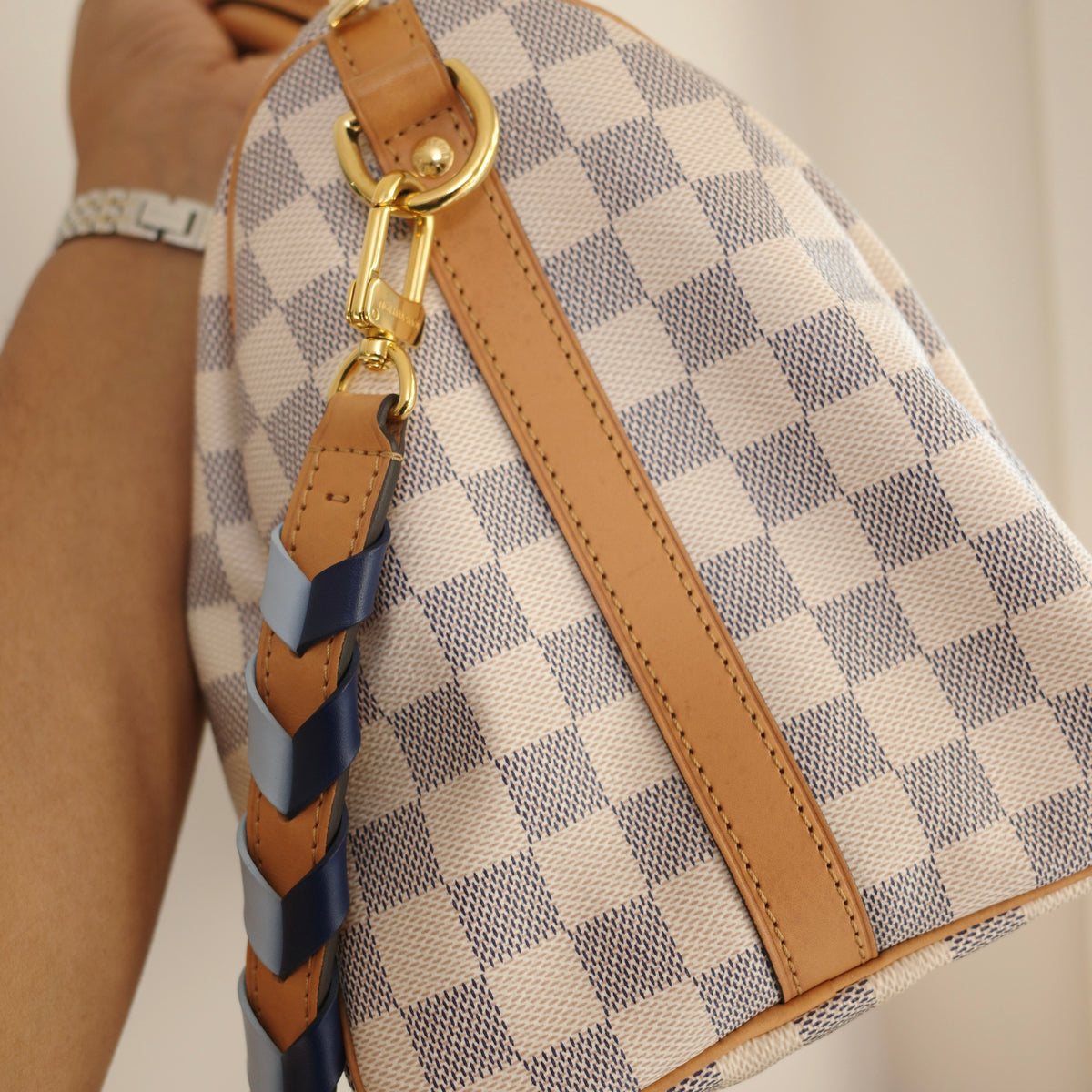 LOUIS VUITTON Damier Azur Speedy 30 Bandoliere LIMITED EDITION