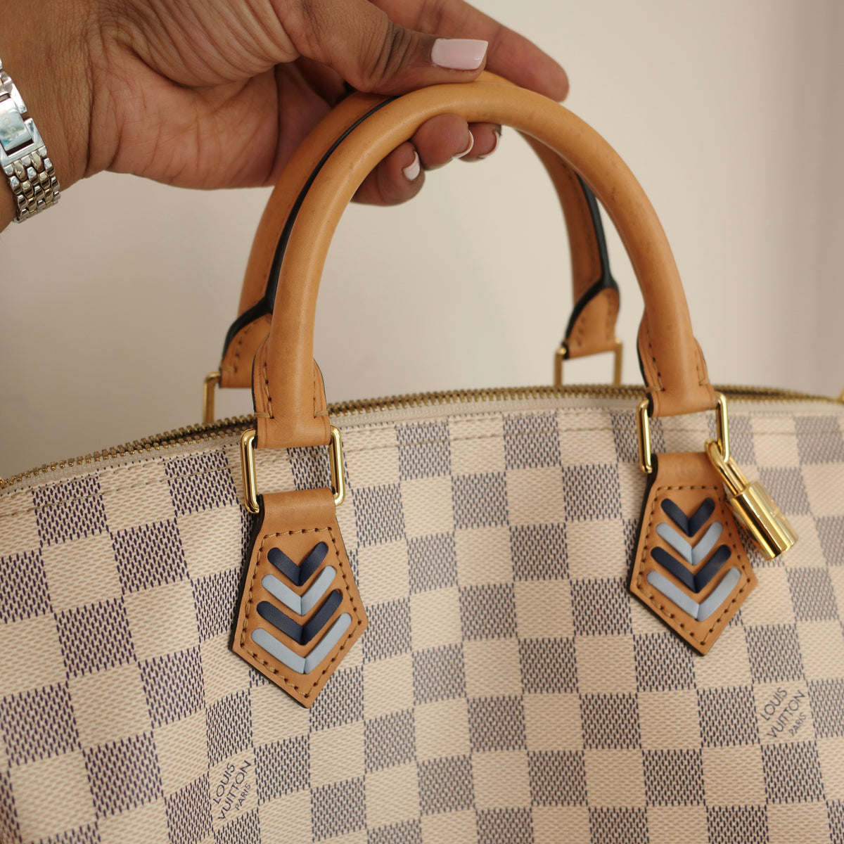 LOUIS VUITTON Damier Azur Speedy 30 Bandoliere LIMITED EDITION