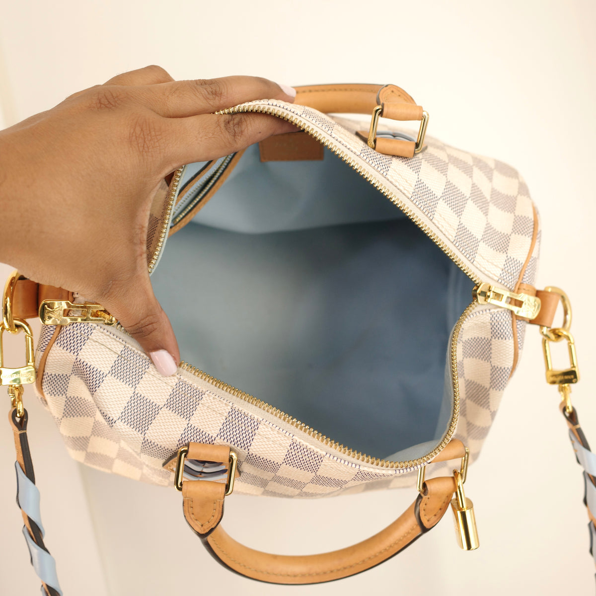 LOUIS VUITTON Damier Azur Speedy 30 Bandoliere LIMITED EDITION