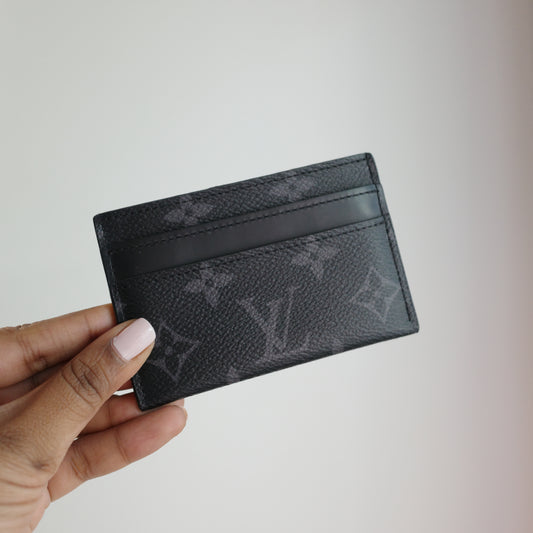 LOUIS VUITTON Monogram Eclipse Double Card Holder
