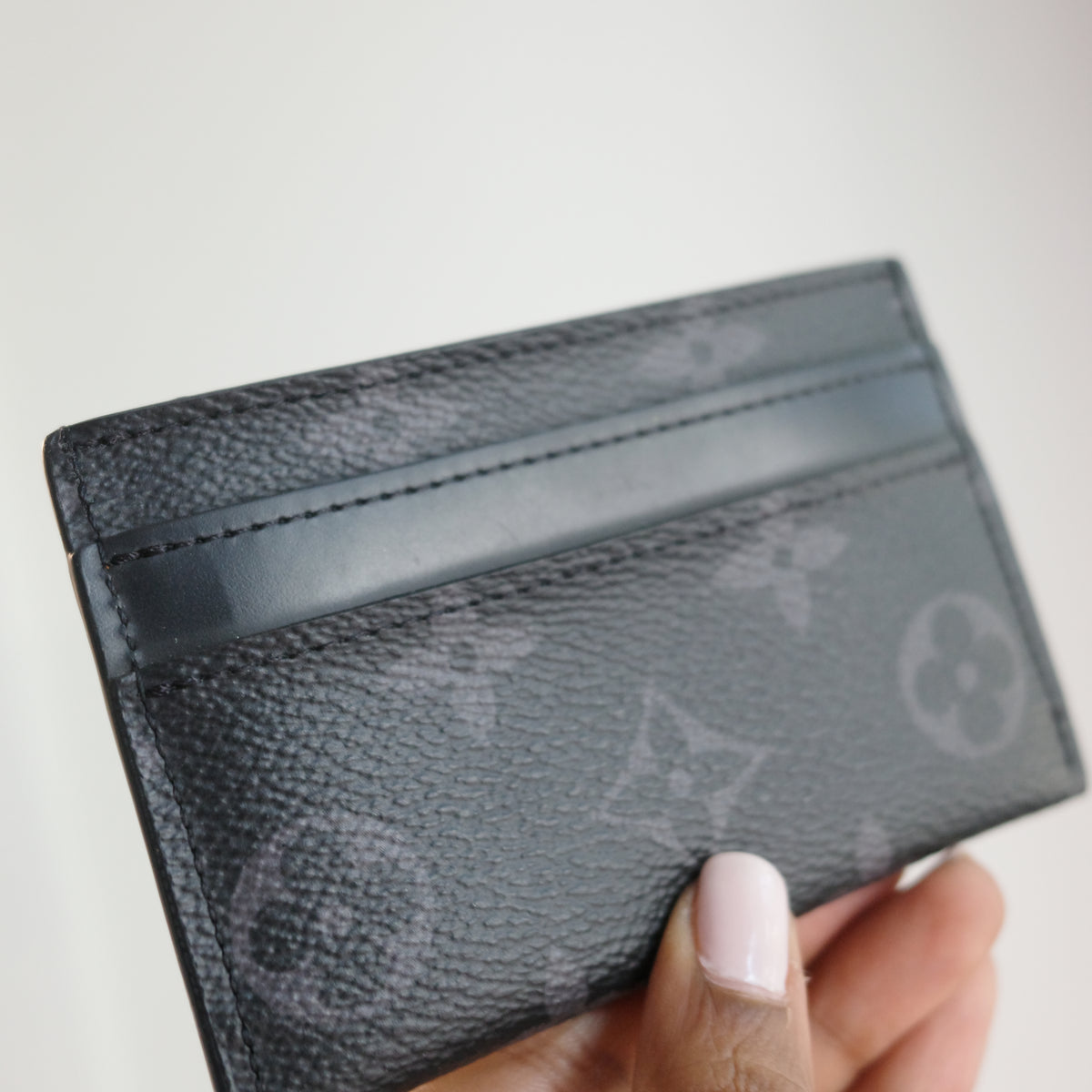 LOUIS VUITTON Monogram Eclipse Double Card Holder