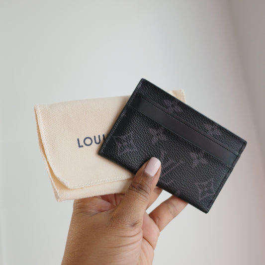 LOUIS VUITTON Monogram Eclipse Double Card Holder