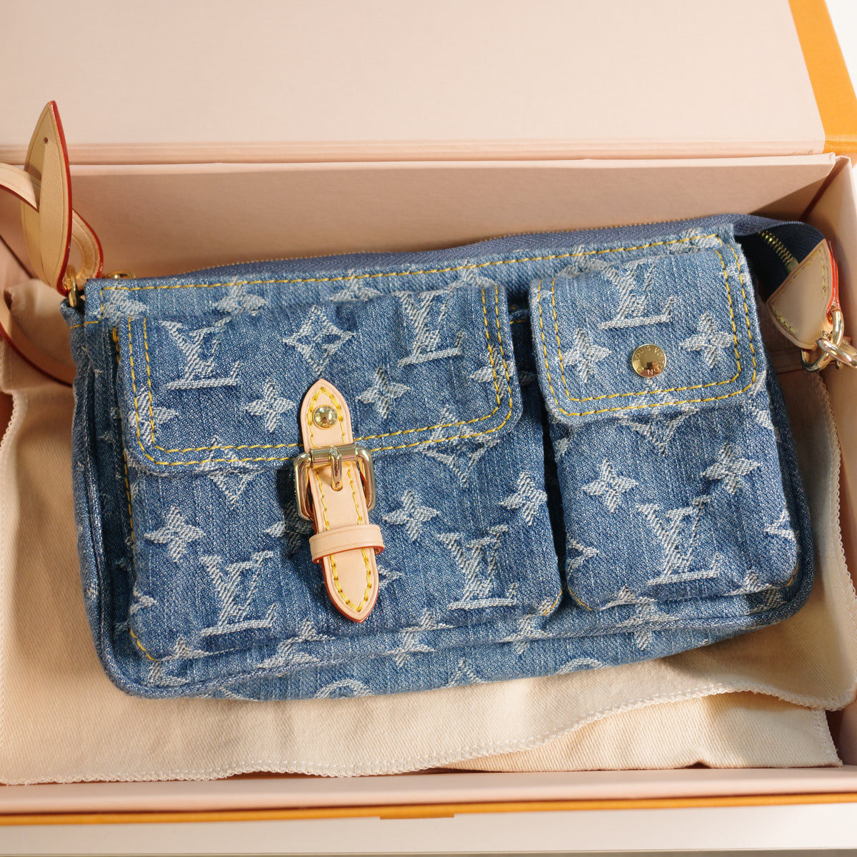 Louis Vuitton Blue Denim Cargo Pochette Accessoires
