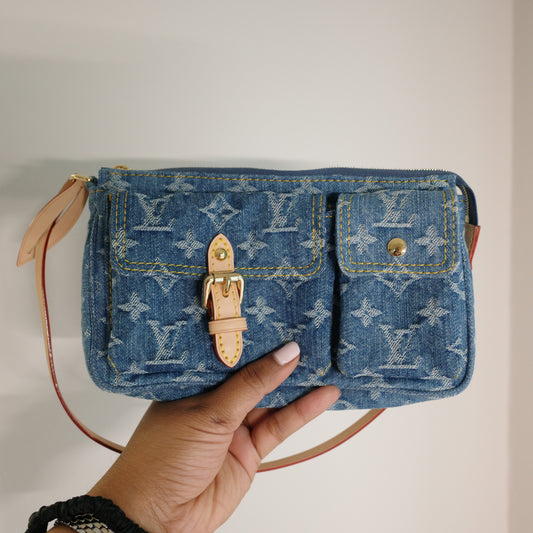 Louis Vuitton Blue Denim Cargo Pochette Accessoires