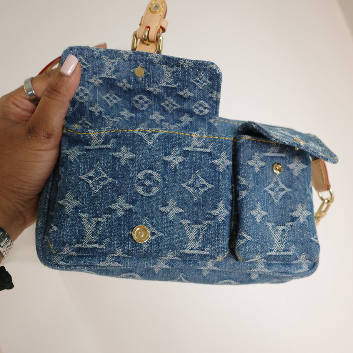 Louis Vuitton Blue Denim Cargo Pochette Accessoires