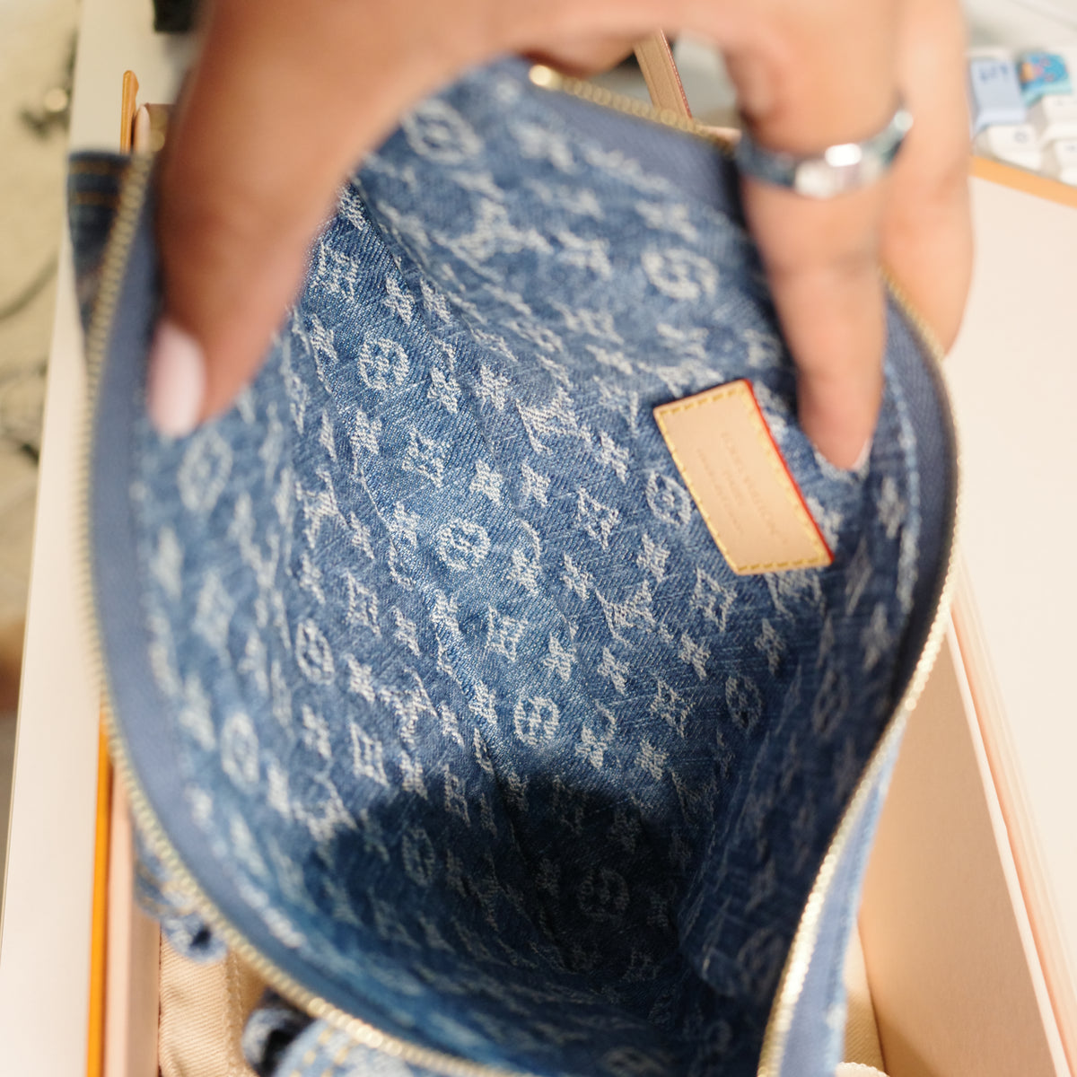 Louis Vuitton Blue Denim Cargo Pochette Accessoires