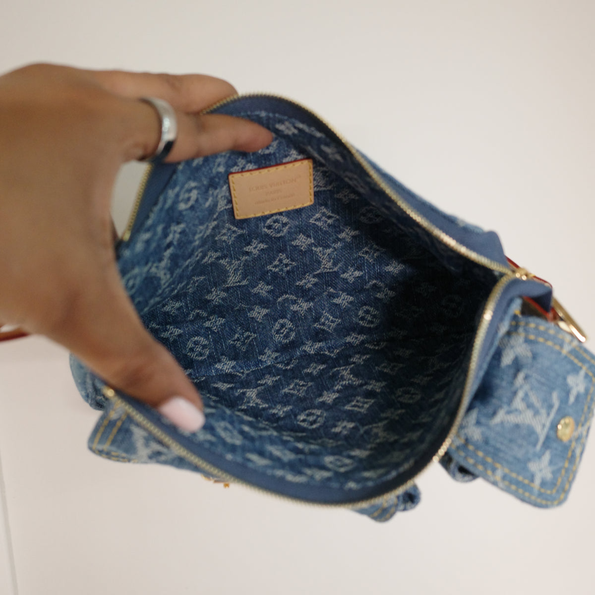 Louis Vuitton Blue Denim Cargo Pochette Accessoires